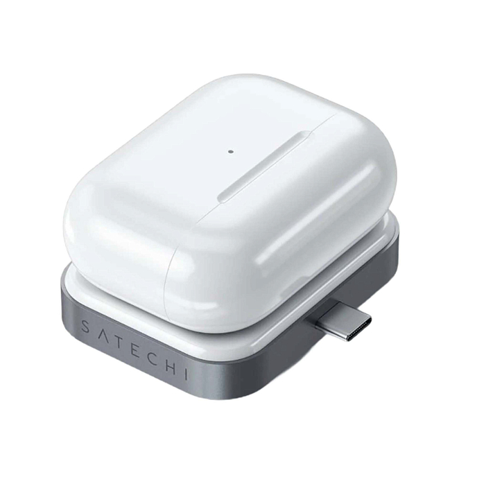 Внешний аккумулятор Satechi Wireless Charging Dock for AirPods Space Gray - рис.1