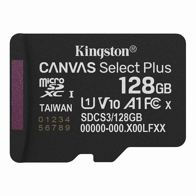 Карта памяти Kingston Canvas Select Plus Gen3 microSDXC 128 Gb - рис.0