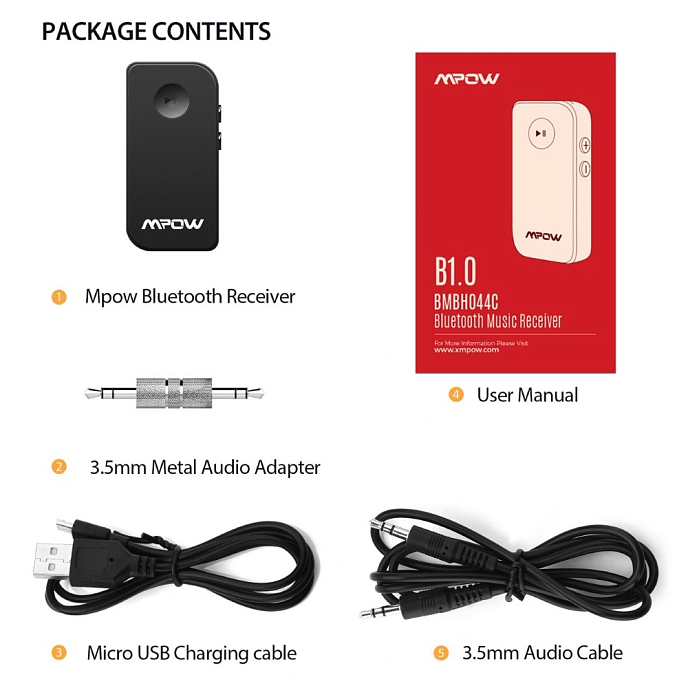 Bluetooth-адаптер Mpow Streambot Mini BMBH044CB Black - рис.9