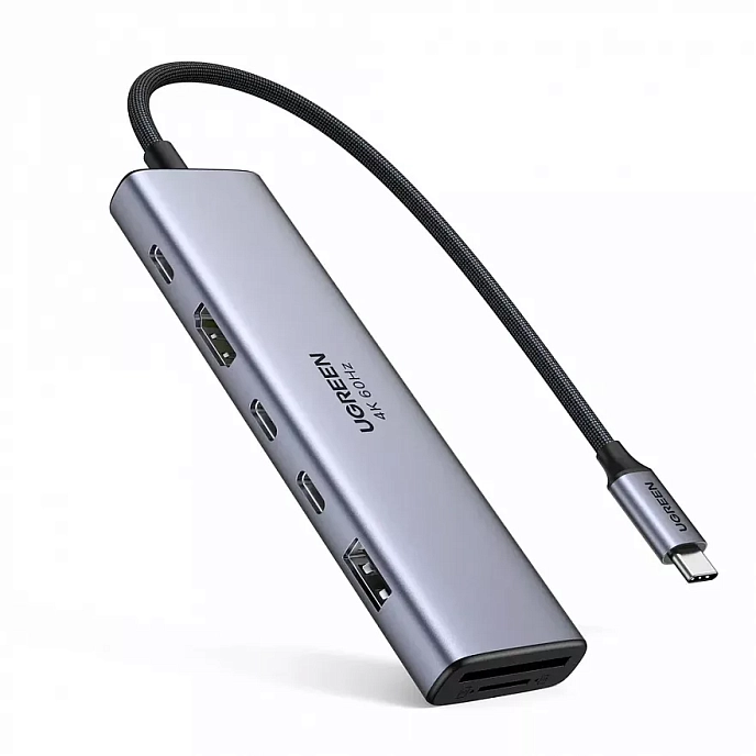 Конвертер Ugreen CM511 7-in-1 USB-C Grey - рис.0