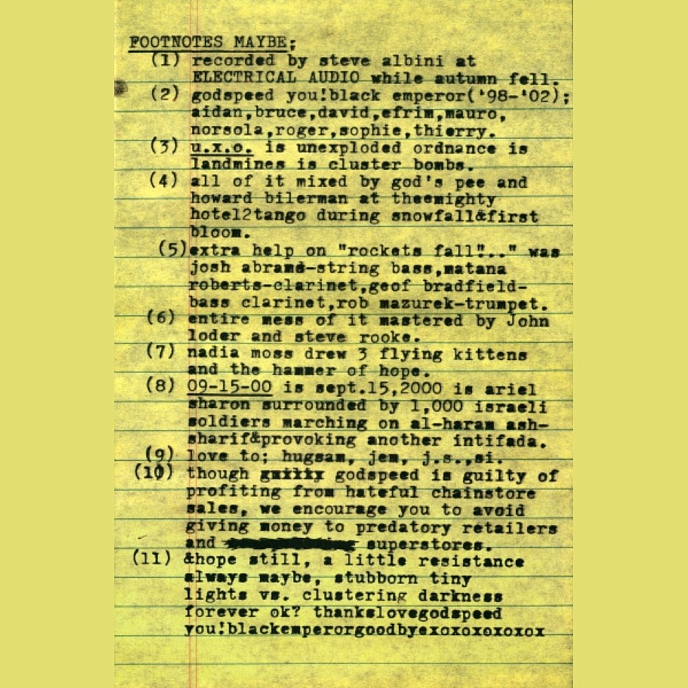 Виниловая пластинка Godspeed You! Black Emperor - Yanqui U.X.O. - LP - рис.3