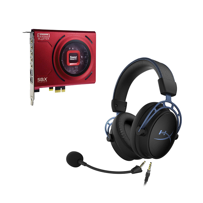 Комплект Creative Sound Blaster Z SE + HyperX Cloud Alpha S Blue - рис.0