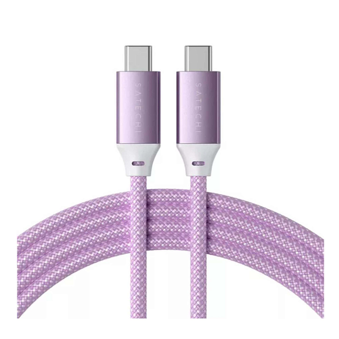 Кабель Satechi USB-C to USB-C 100W Charging Cable Violet 2m - рис.0