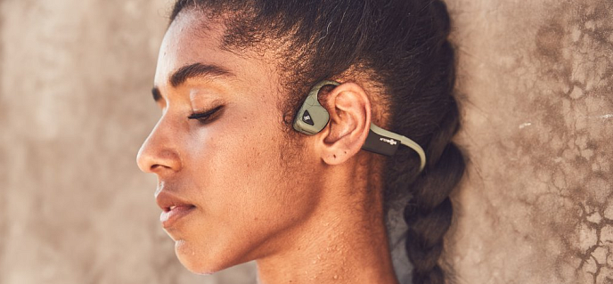 Беспроводные наушники AfterShokz Trekz Air AS650MB Midnight Blue - рис.11