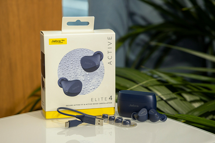 Беспроводные наушники Jabra Elite 4 Active Navy - рис.8