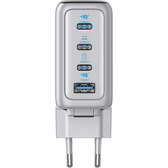 Сетевое зарядное устройство Anker Charger 140W 3xUSB-C/1xUSB-A LCD with USB Cable Silver