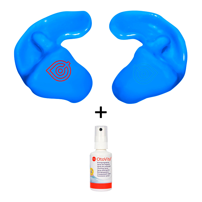 Комплект Беруши для плавания FullShell + OtoVita spray 50 ml разноцветный - рис.0