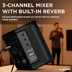 Портативная колонка Gemini GPSS-650 MKII Black