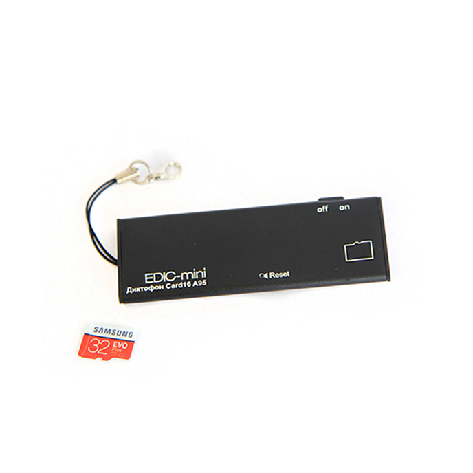 Диктофон EDIC-mini Card16 A95 black - рис.0