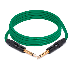 Кабель HeadMade Pro 6.3mm - 6.3mm Green 3m