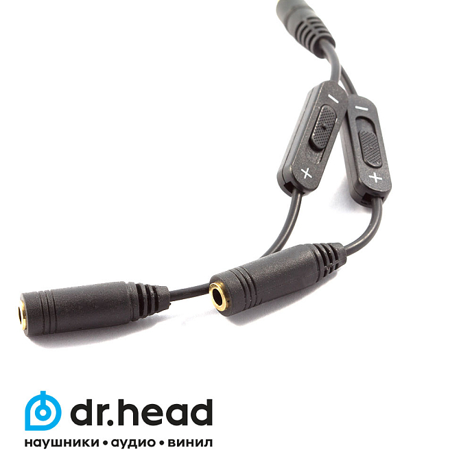 Разветвитель для наушников AXES SPT-2Volume Line Black - рис.1