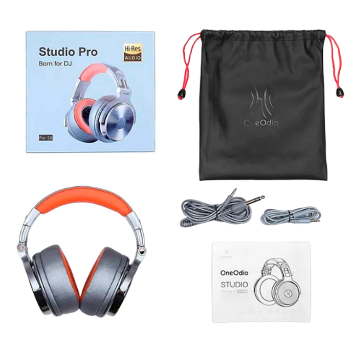 Наушники полноразмерные OneOdio Pro 50 Grey - рис.4