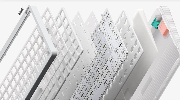 Клавиатура NuPhy Halo75 V2 QMK RGB HotSwap Raspberry Switch Ionic White - рис.6