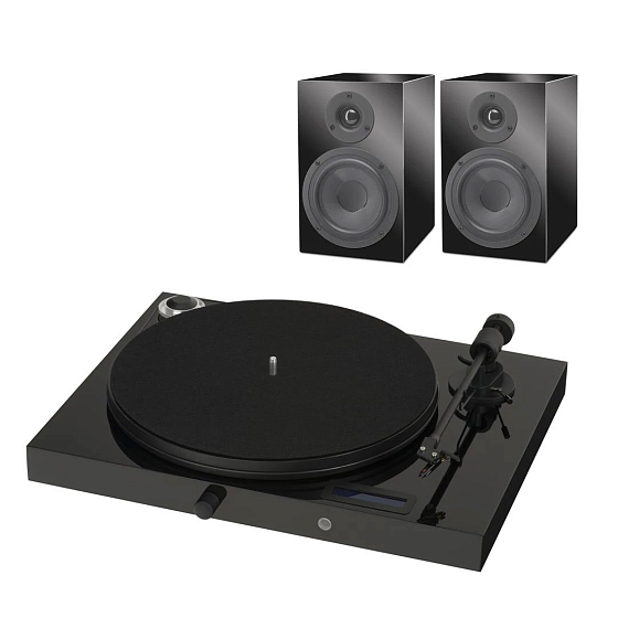 Проигрыватель винила Pro-Ject Set JukeBox E + Speaker Box 5 Piano Black - рис.0