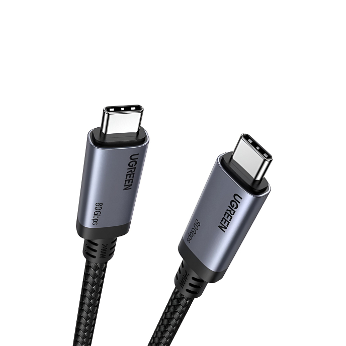 Кабель Ugreen L706 USB-C - USB-C GEN4 Grey 2m - рис.0