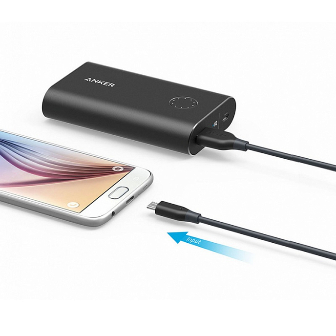 Кабель Anker PowerLine USB - microUSB 1.8m Gray - рис.1