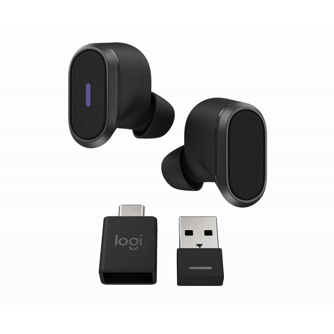 Беспроводные наушники Logitech Zone True Wireless Earbuds Black - рис.1