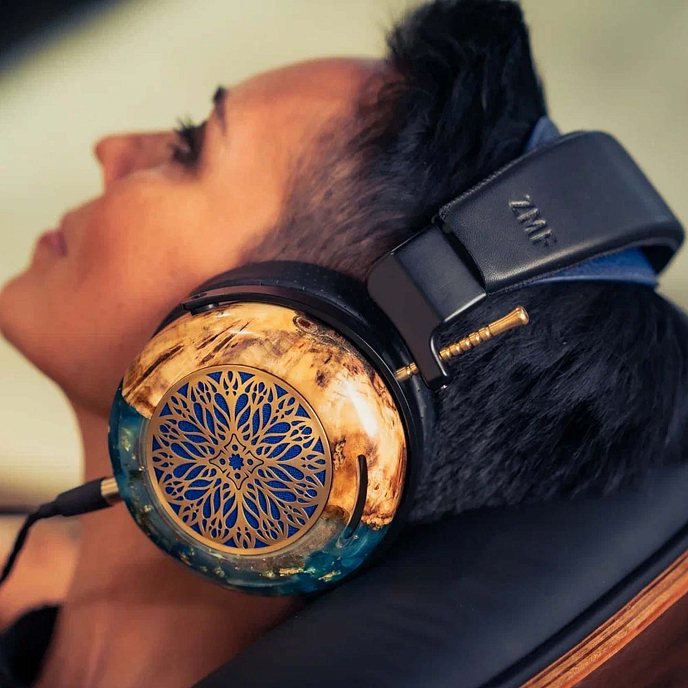 Наушники полноразмерные ZMF Atrium LTD Green Ish Leather 4-pin xlr ofc cable + 6.35mm - рис.27