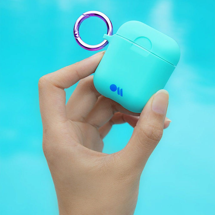 Чехол для Airpods Case-Mate AirPods Hook Ups Case & Neck Strap Aqua Blue - рис.5