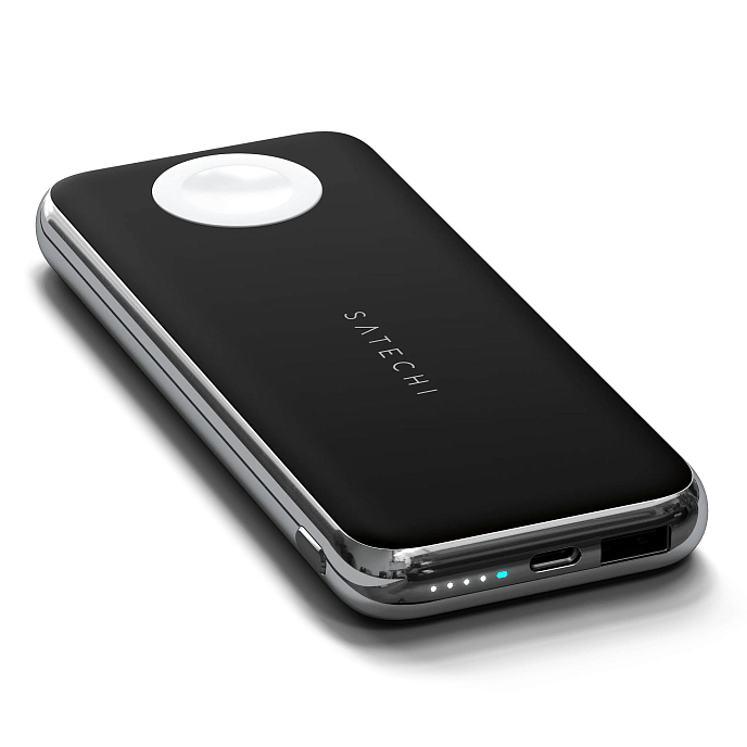 Портативный аккумулятор Satechi Quatro Wireless Power Bank Space Gray - рис.1