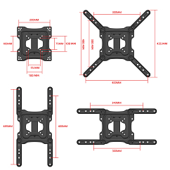 Кронштейн для монитора Uniteki FML728 Black
