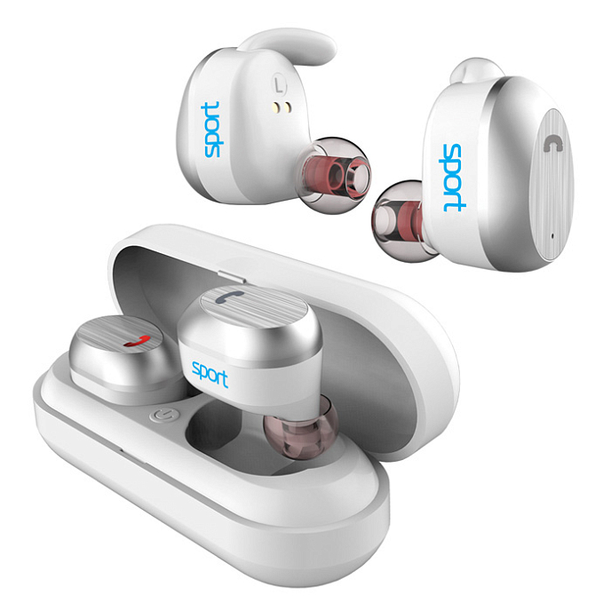 Беспроводные наушники Elari NanoPods Sport White - рис.0