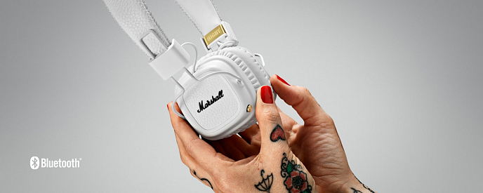 Беспроводные наушники Marshall Major II Bluetooth White - рис.4