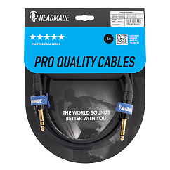 Кабель HeadMade Pro 6.3mm stereo - 6.3mm stereo 2m