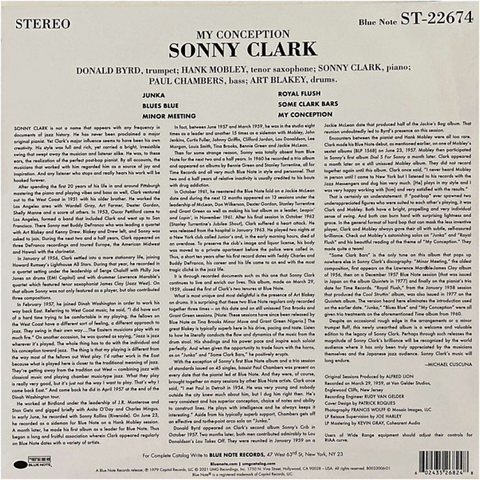 Виниловая пластинка Sonny Clark – My Conception LP - рис.3