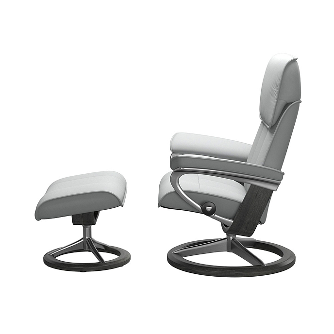Кресло для прослушивания Stressless Admiral M Signature Paloma Misty Grey Grey-Alu - рис.3
