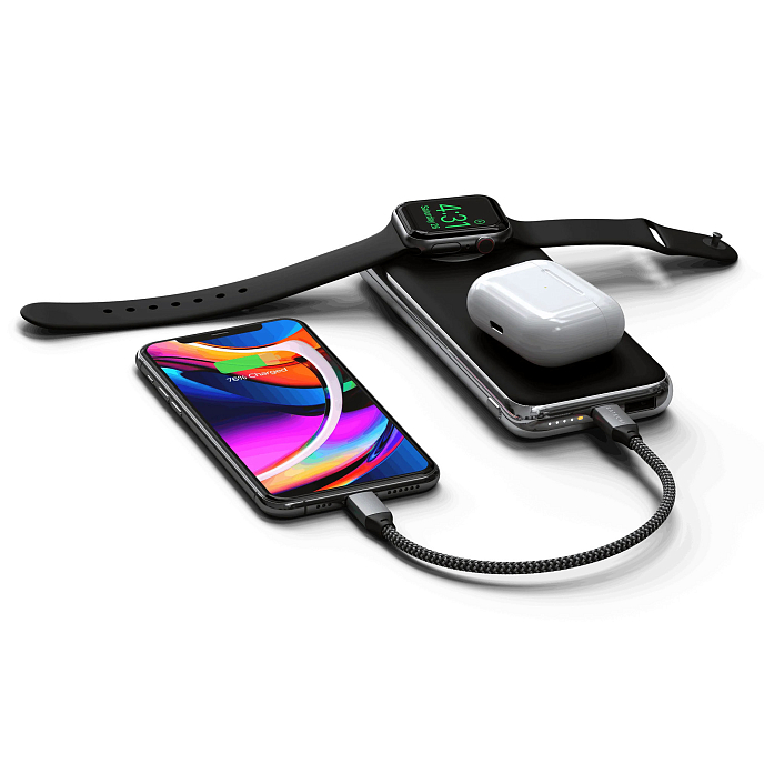 Портативный аккумулятор Satechi Quatro Wireless Power Bank Space Gray - рис.4