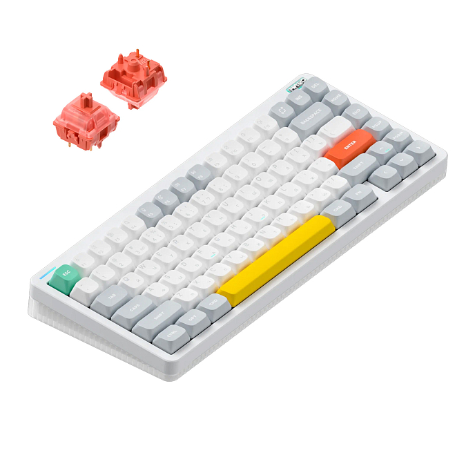 Клавиатура NuPhy Halo75 V2 QMK RGB HotSwap Raspberry Switch Ionic White - рис.0