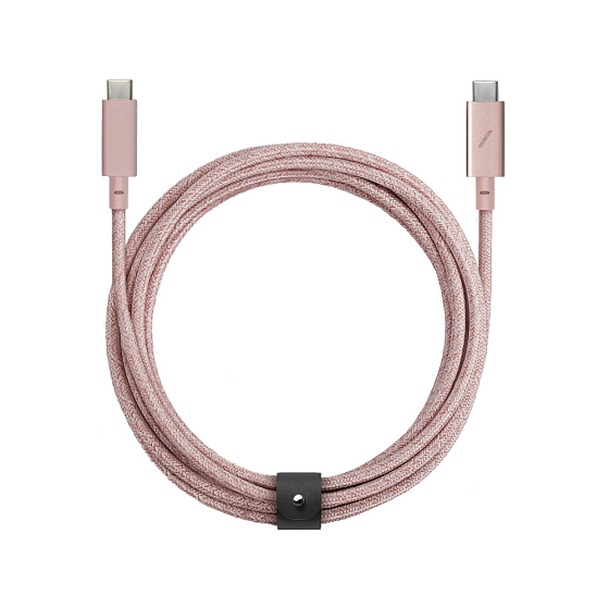 Кабель Native Union Belt Cable Pro USB-C - USB-C Pink 2.4m - рис.0
