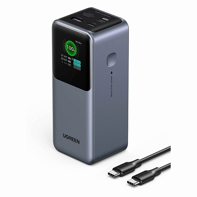 Внешний аккумулятор Ugreen PB721 (35524B) 20000mAh 130W Grey - рис.0