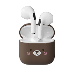 Беспроводные наушники Caweon TeddyBear Brown TWS