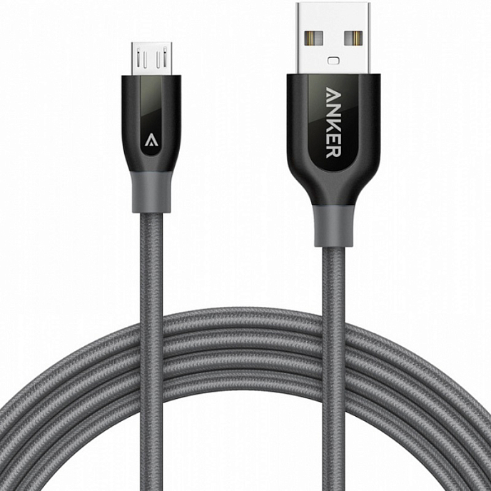 Кабель Anker Powerline+ USB - microUSB 1.8m Grey - рис.0