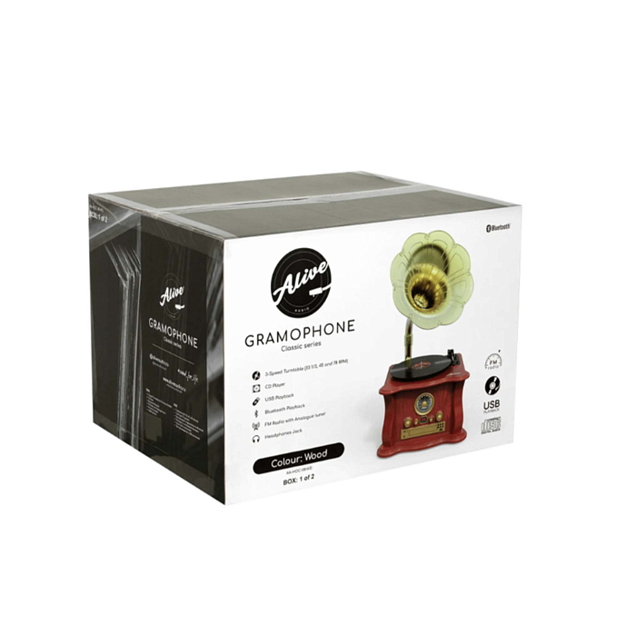 Проигрыватель винила Alive Audio Gramophone Wood - рис.6