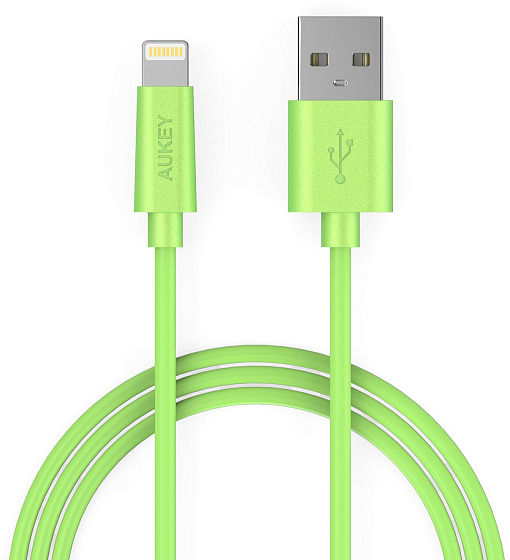 Кабель Aukey USB to Lightning Cable 1.0m Green - рис.0