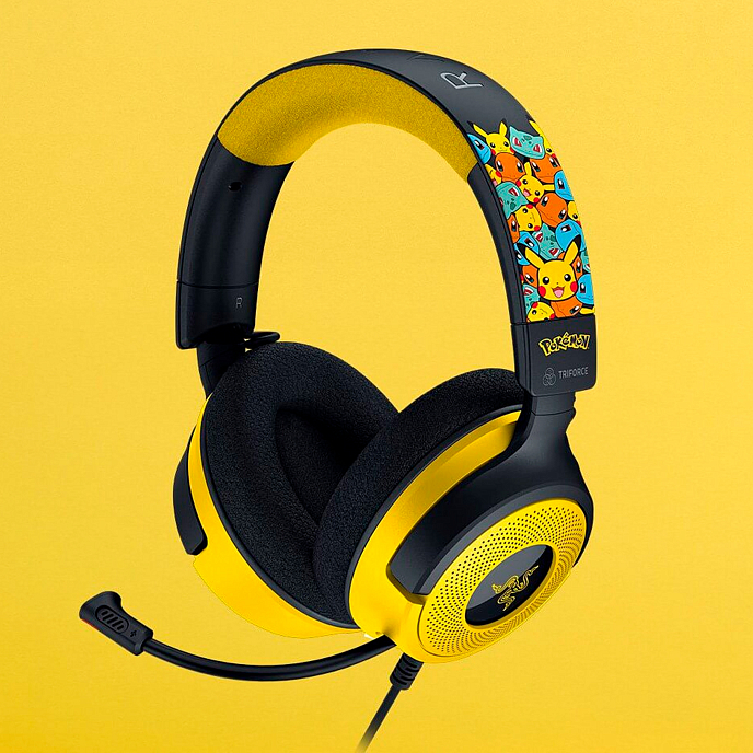 Игровая гарнитура Razer Kraken V4 X Pokemon Kanto Starters Edition Black/Yellow - рис.5