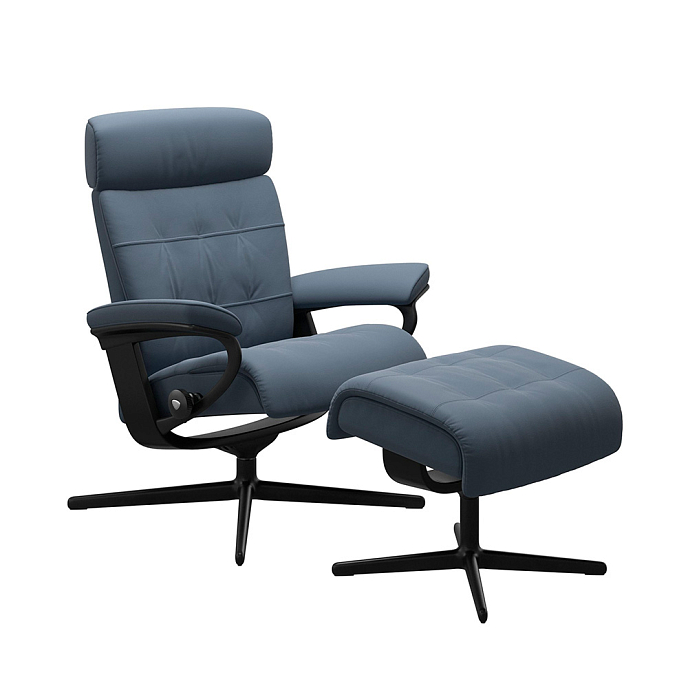 Кресло для прослушивания Stressless Erik M Cross Paloma Crystal Blue Black - рис.0
