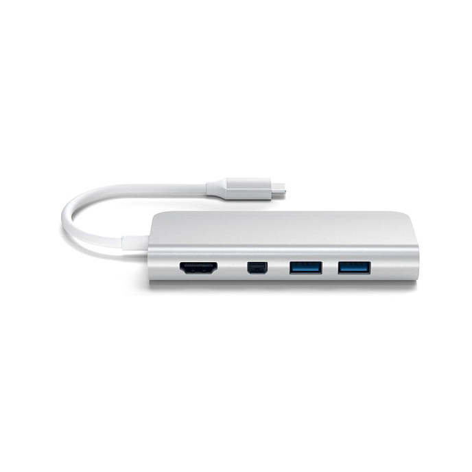 USB HUB Satechi Aluminum USB-C Multimedia Adapter Silver - рис.3