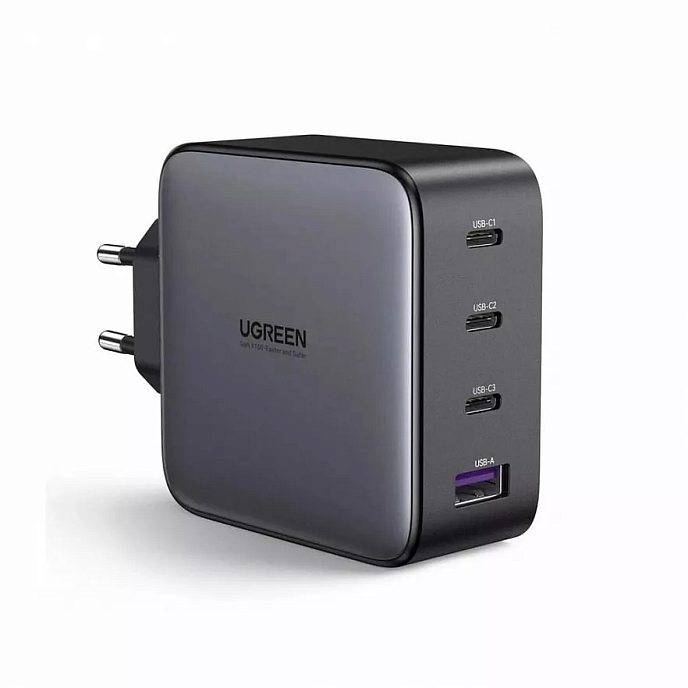 Сетевое зарядное устройство Ugreen CD226 (40747) Nexode 100W USB-A + 3USB-C Grey - рис.0