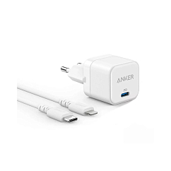 Сетевое зарядное устройство Anker PowerPort III 20W Cube with Charging Cable