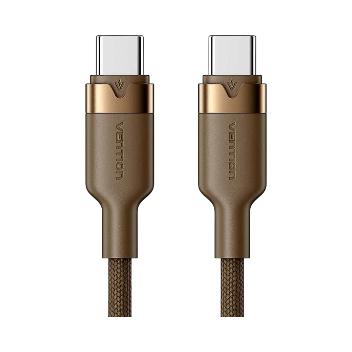Кабель Vention USB 2.0 USB-C - USB-C 3A PD60W Braided Bronze 1m - рис.2