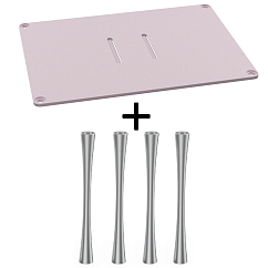 Стойка для Hi-Fi ddHiFi HS400 + SR180 x 4 Pinkish Gray/Silver