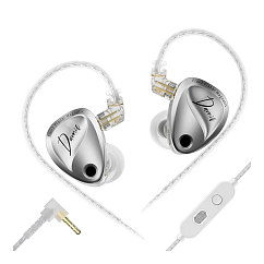 Наушники внутриканальные KZ Duonic (Without Switches) 3.5mm With Mic Silver