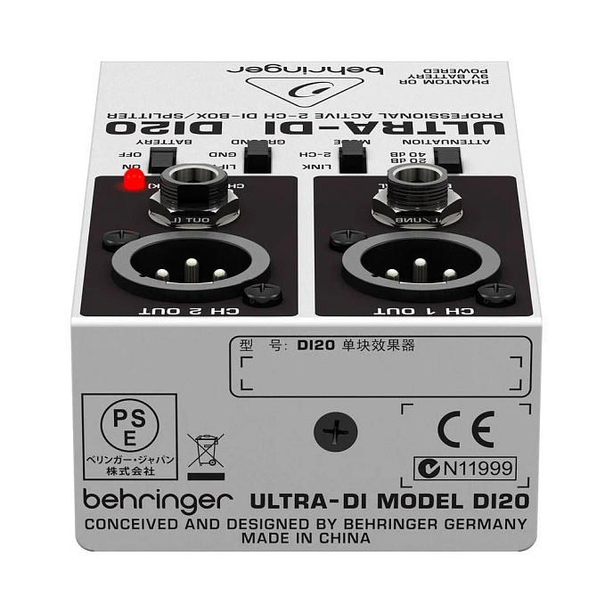 Директ-бокс Behringer Ultra-Di DI20 Silver - рис.3