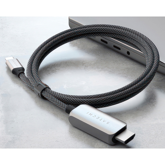 Кабель Satechi USB-C To HDMI 2.1 8K Cable Space Grey - рис.3