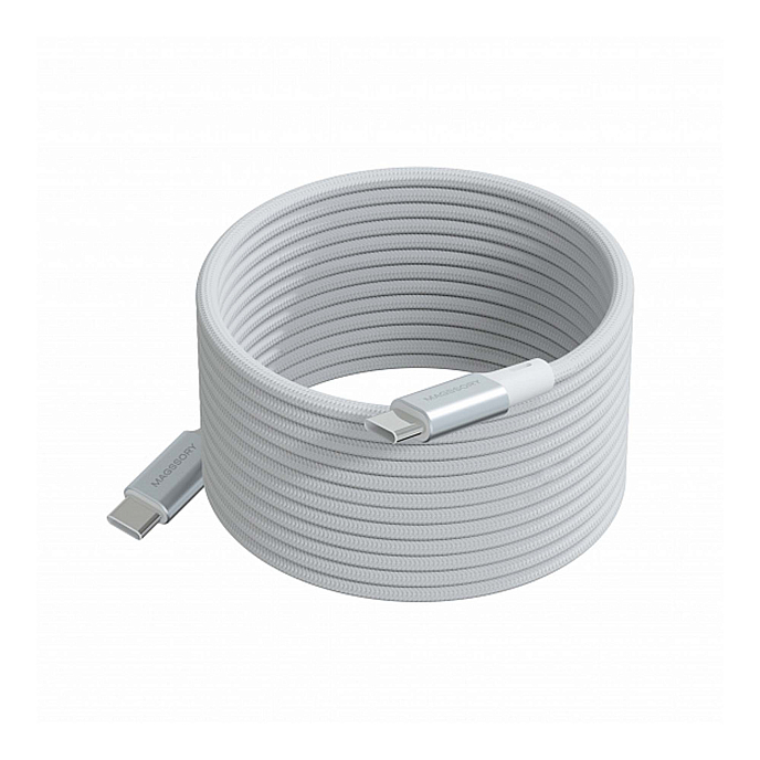 Кабель Magssory Dice C 240W USB-C - USB-C White 2.4m - рис.0