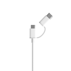 Кабель Xiaomi Mi 2-in-1 USB-A - micro USB or USB Type-C 0.3m White